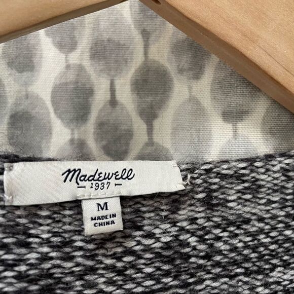 MADEWELL Boatneck Threadmix Marled Grey Sweater. Mohair yak. medium. - Picture 9 of 12